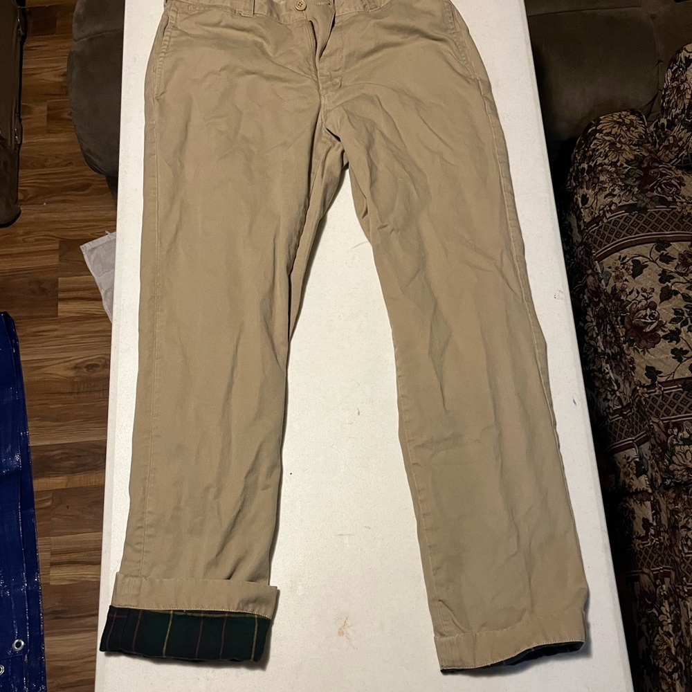JCrew Flannel Lined Khaki Pants 31/32 - warm and comfortable!
